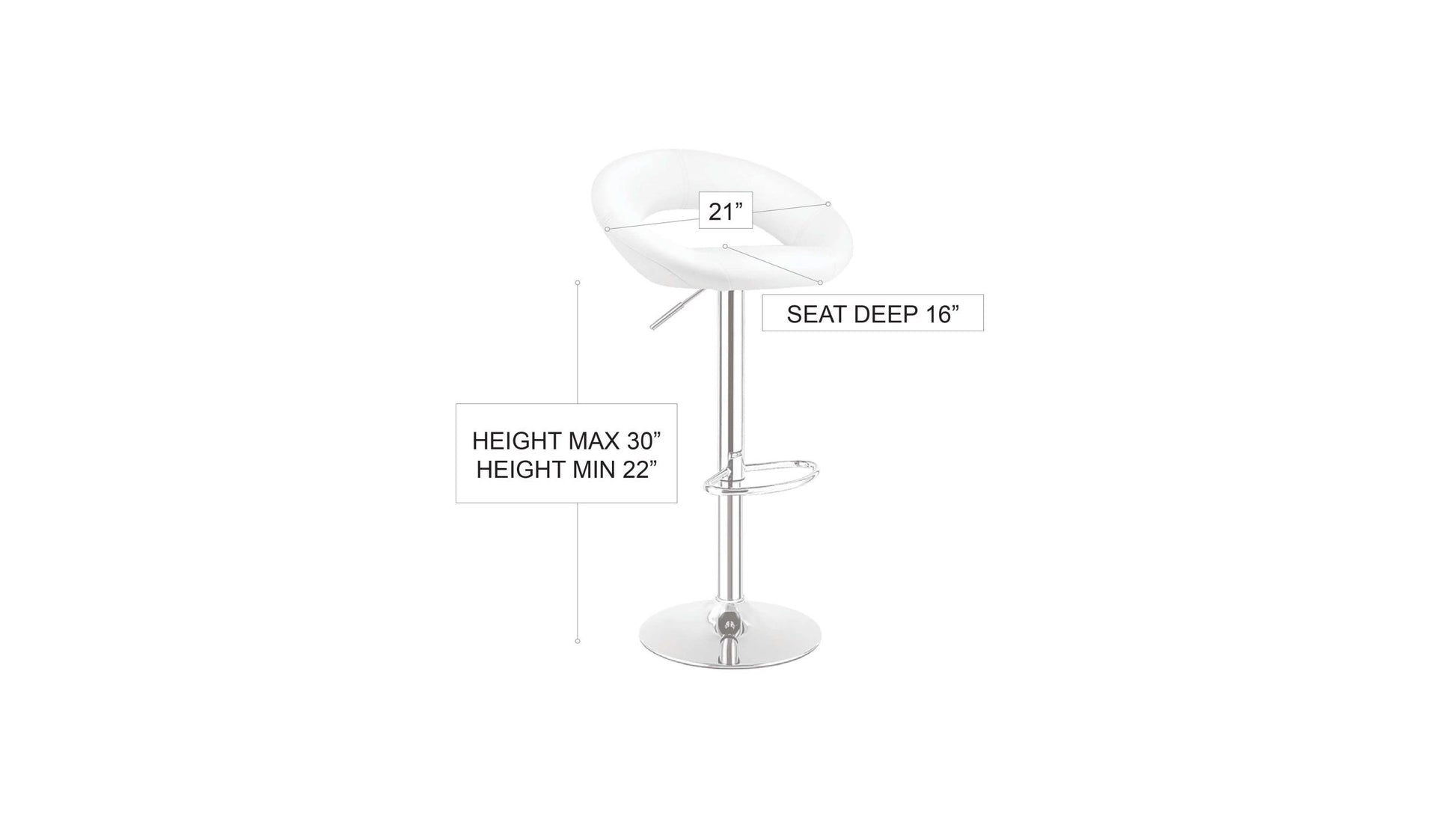 Donut Barstool Red