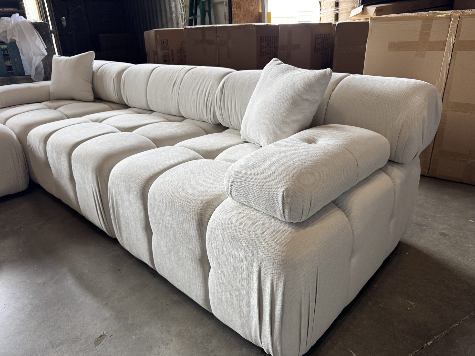 Munich Modular Sectional LIGHT GREY Fabric