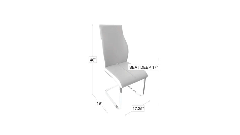 Crystal Dining Chair Black & White-zoom-