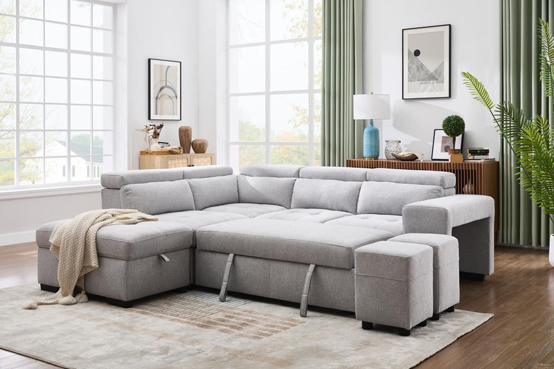 POSITANO Sectional NEW 2025 LEFT Grey Fabric-zoom-