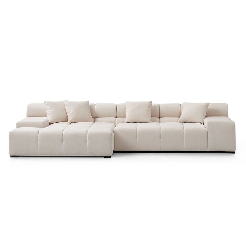 Midtown Sectional Cream LEFT-zoom-