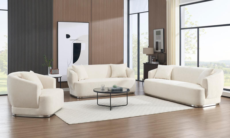 MONACO SOFA & LOVESEAT SET BEIGE-zoom-
