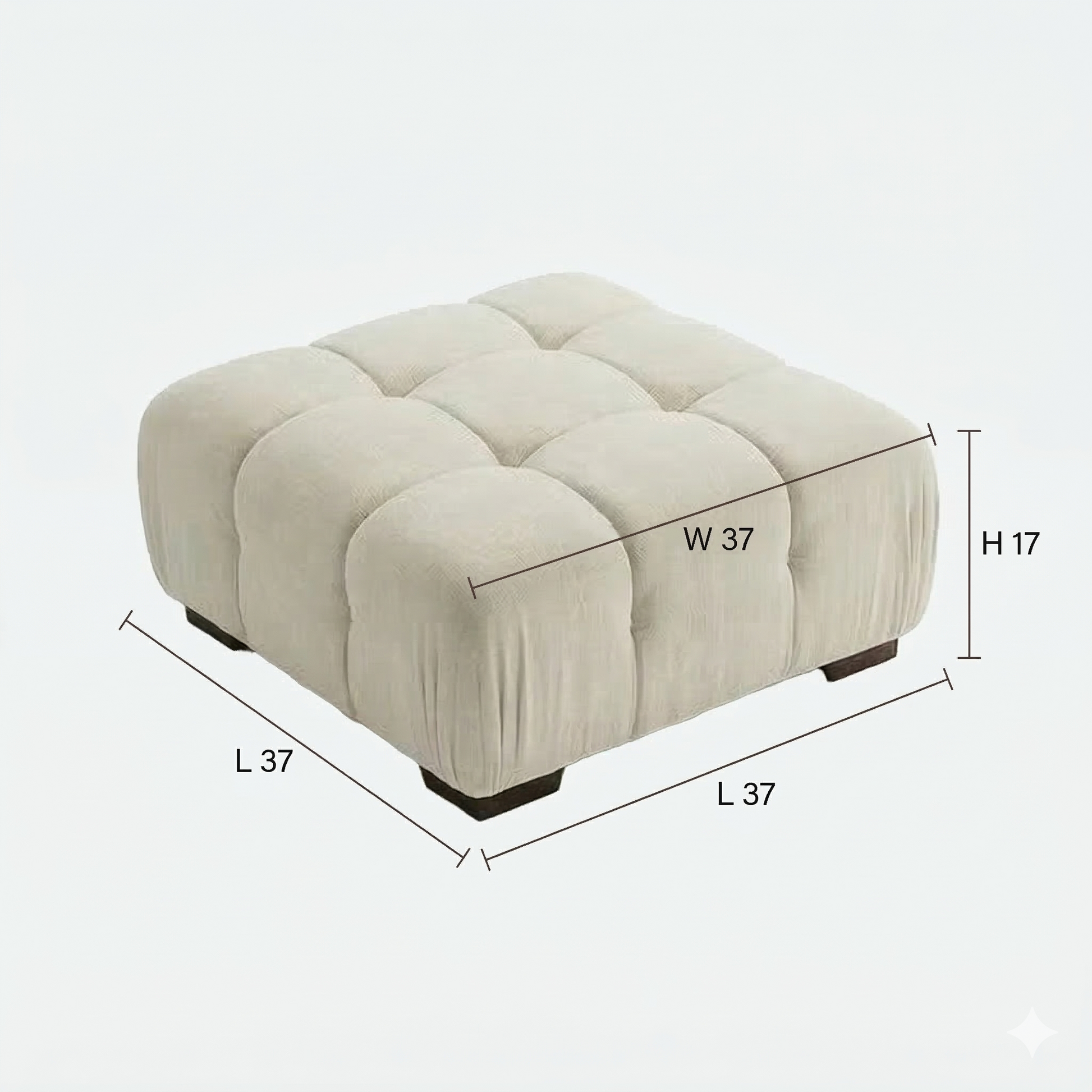 Munich Modular Sectional DARK GREY Fabric U OPTION