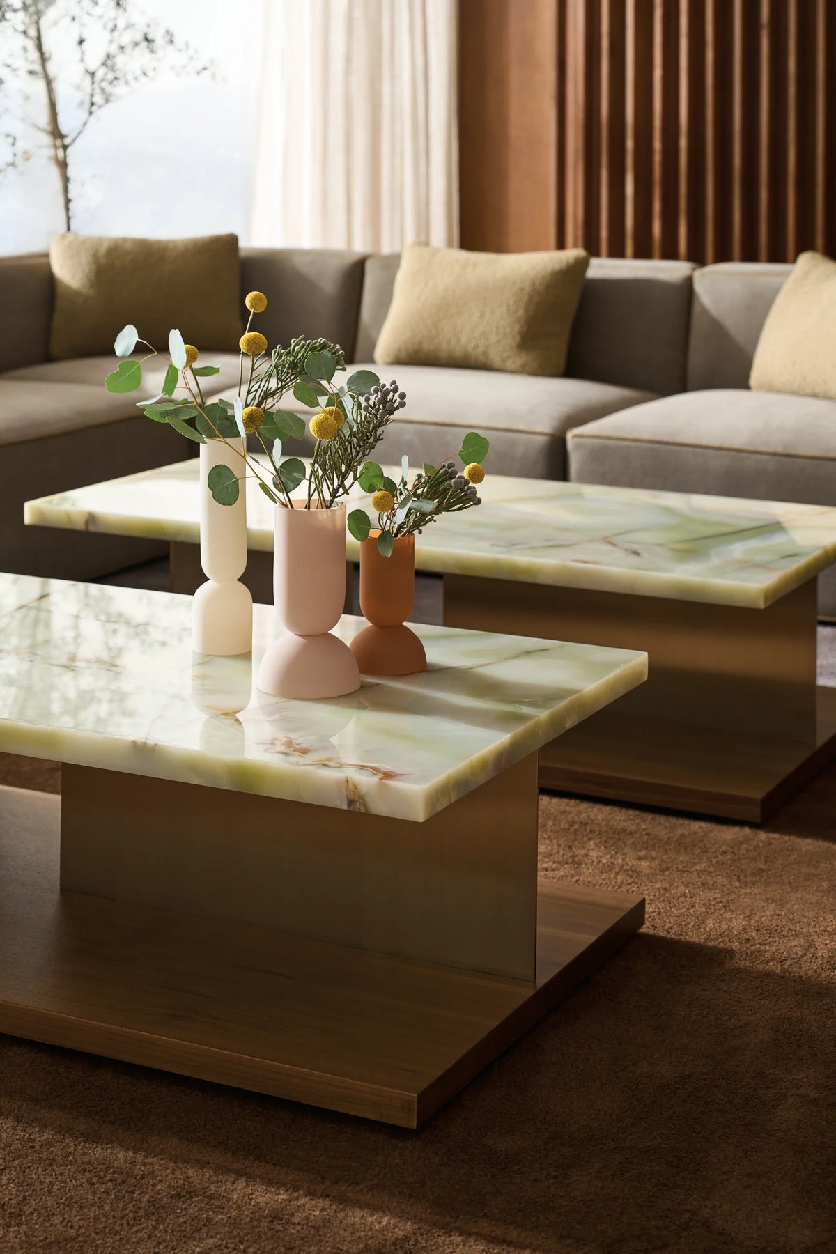 Caracole Cape Verde Cocktail Table – room setting – Lusso Furniture Miami