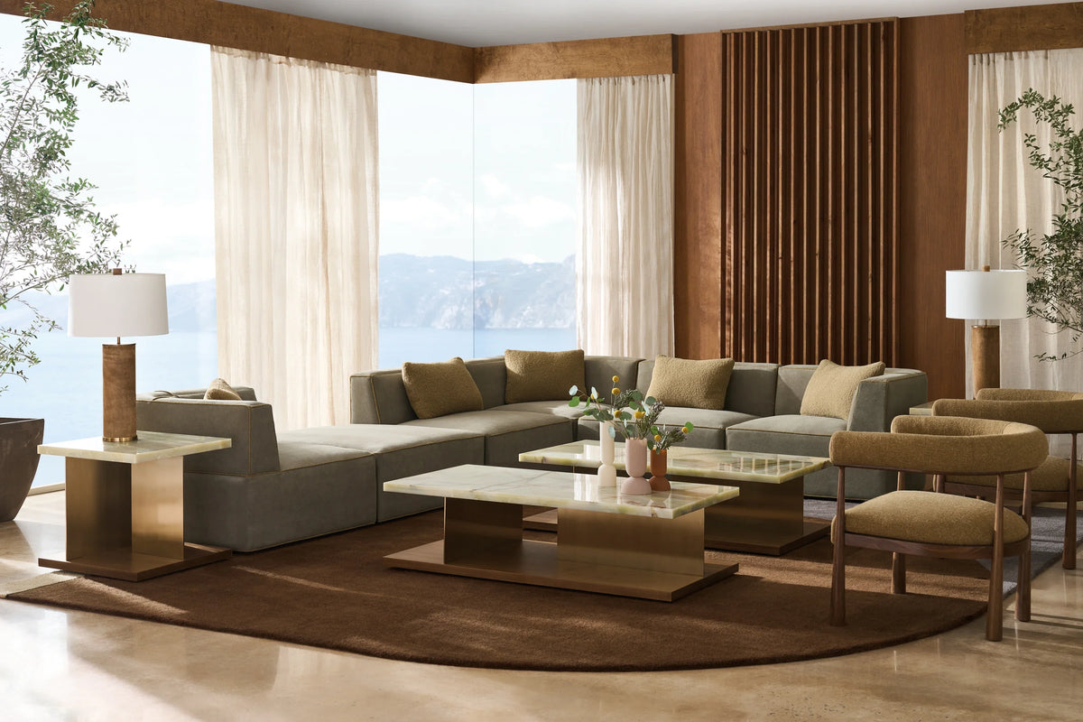 Caracole Cape Verde Side Table – angle view – Lusso Furniture Miami