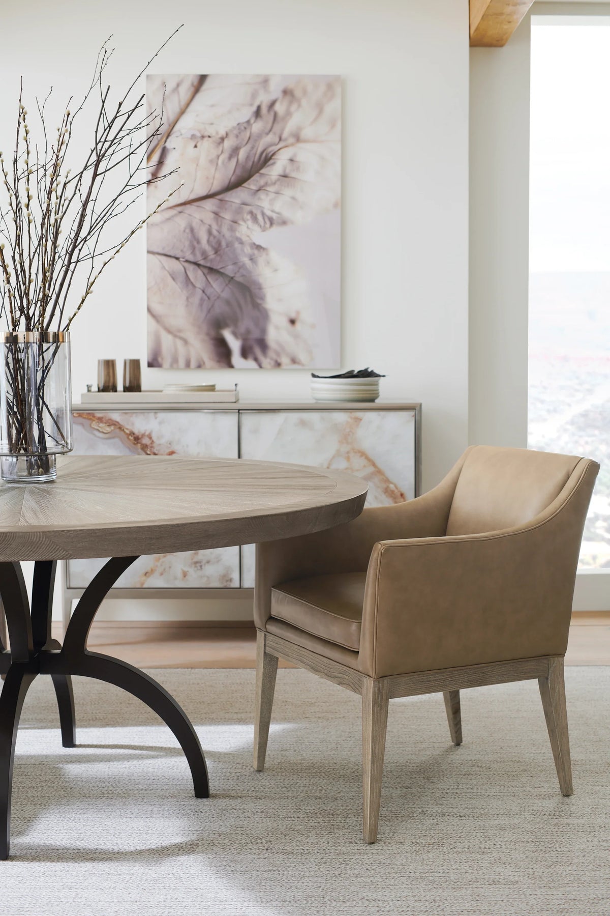 Caracole Free and Easy Dining Chair – angle view – Lusso Furniture Miami