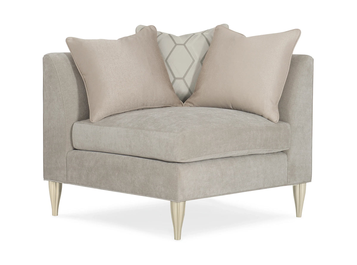 Caracole Fret Knot Corner Sectional – angle view – Lusso Furniture Miami