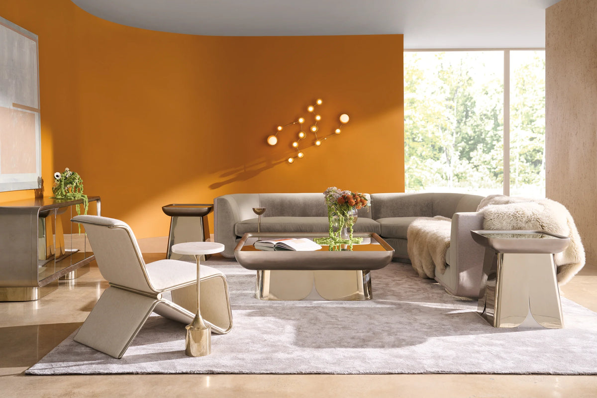 Caracole Gamma Side Table – side view – Lusso Furniture Miami