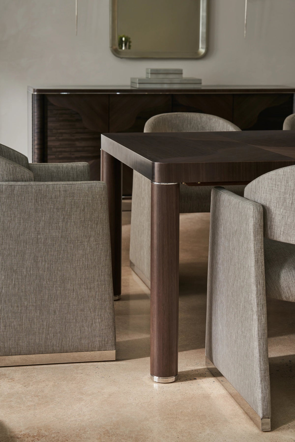 Caracole Mirror Image Dining Table – close-up – Lusso Furniture Miami