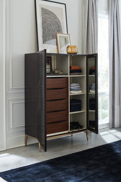 Caracole Out of Line Armoire – room setting – Lusso Furniture Miami