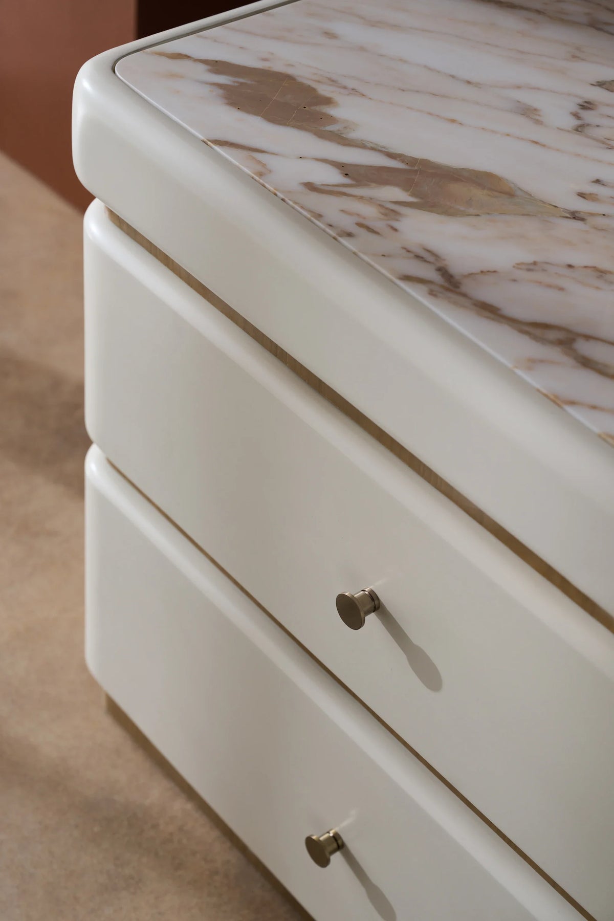 Caracole Milos Nightstand – side view – Lusso Furniture Miami