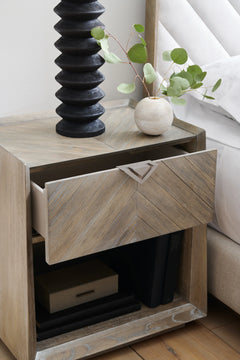 Caracole Earthly Delight Nightstand – side view – Lusso Furniture Miami