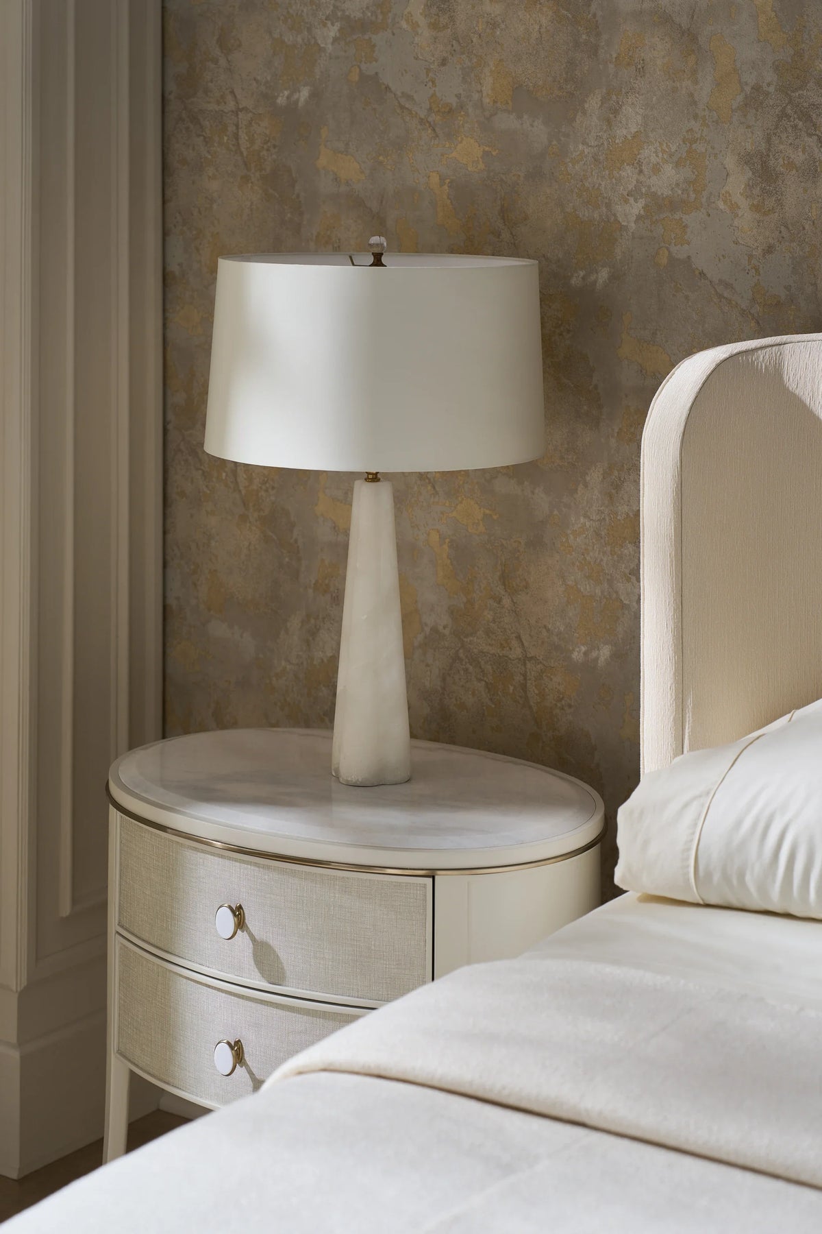 Caracole Bruges Nightstand – back view – Lusso Furniture Miami