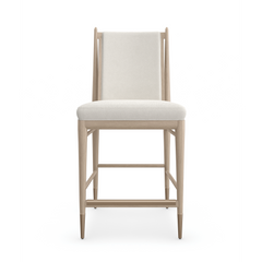 Caracole Unity Counter Stool – front view – Lusso Furniture Miami