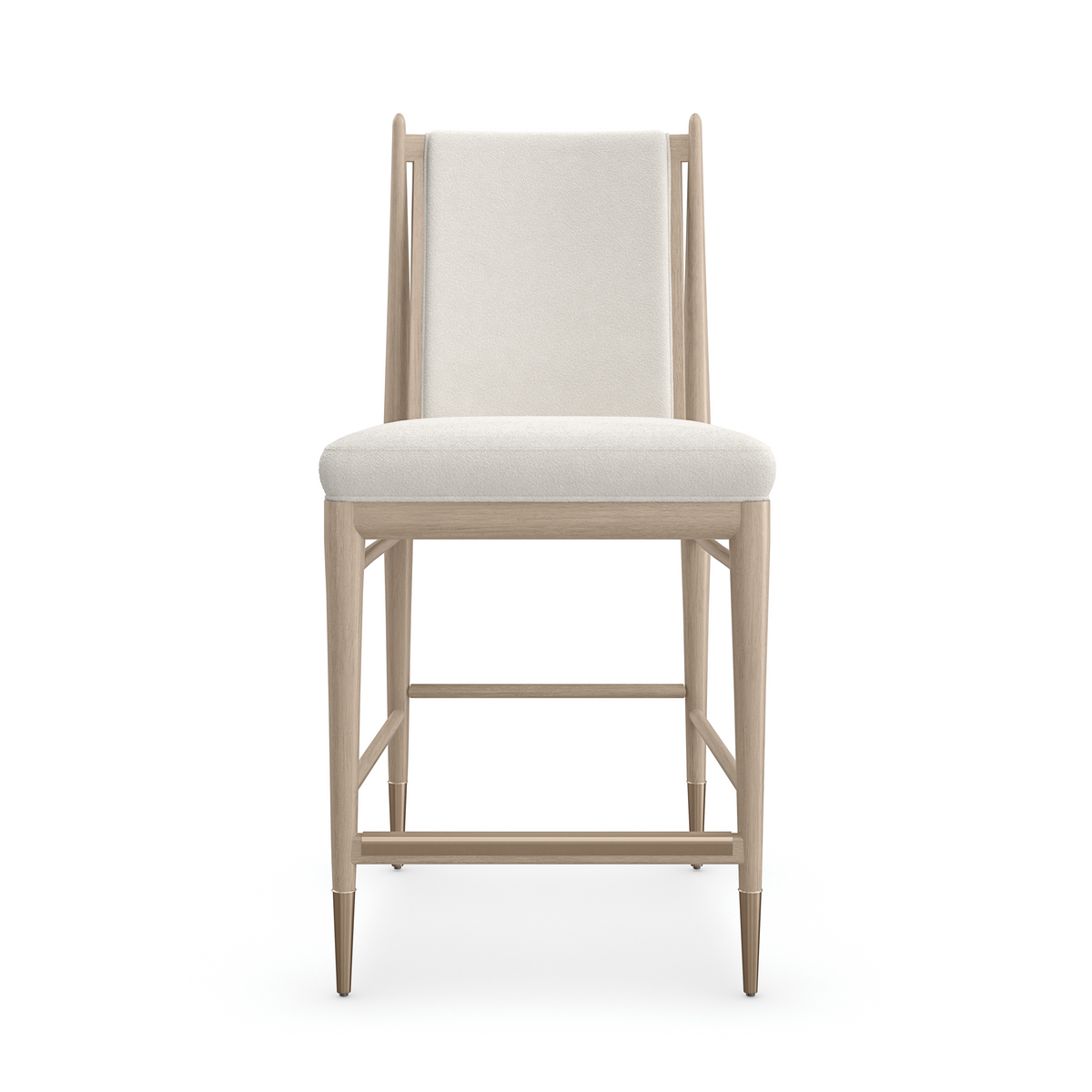 Caracole Unity Counter Stool – front view – Lusso Furniture Miami