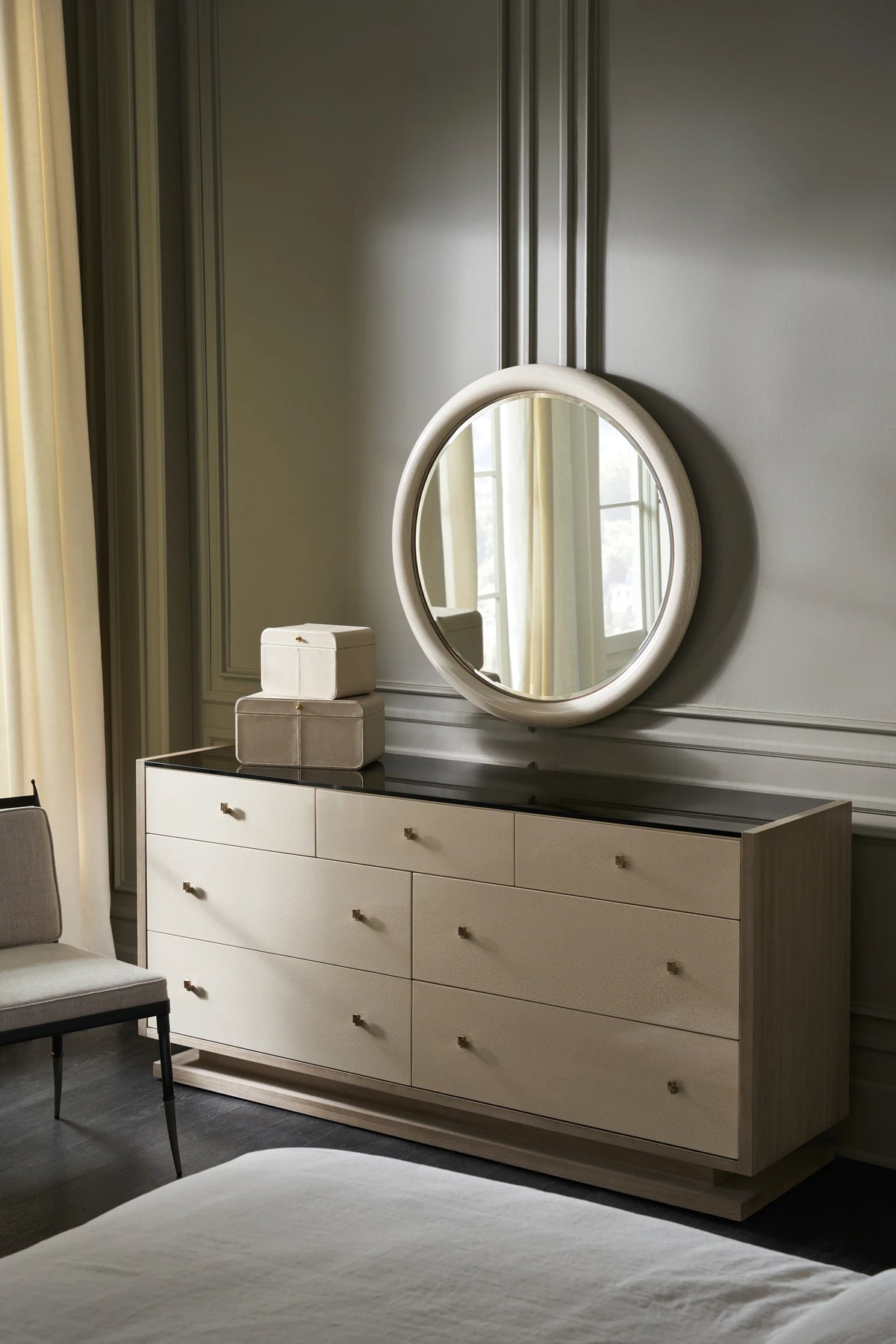 Caracole Calypso Dresser – angle view – Lusso Furniture Miami