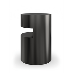 Caracole Brushed Tungsten End Table – front view – Lusso Furniture Miami