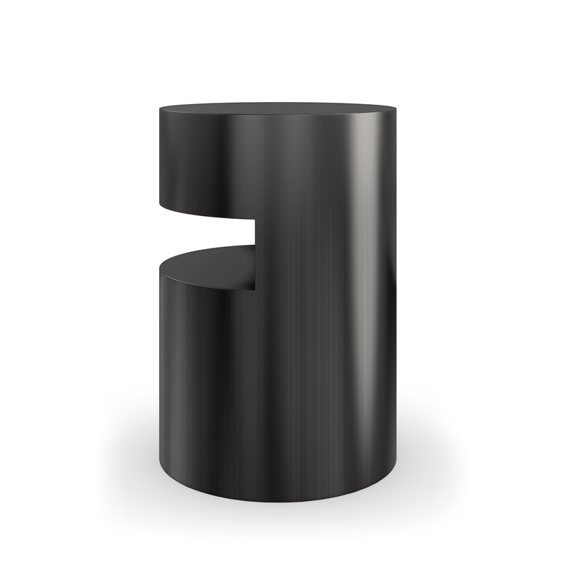 Caracole Brushed Tungsten End Table-zoom-