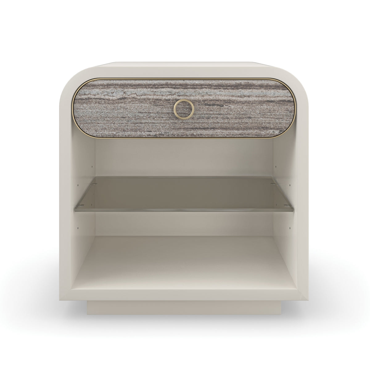 Caracole Quarry Nightstand – front view – Lusso Furniture Miami