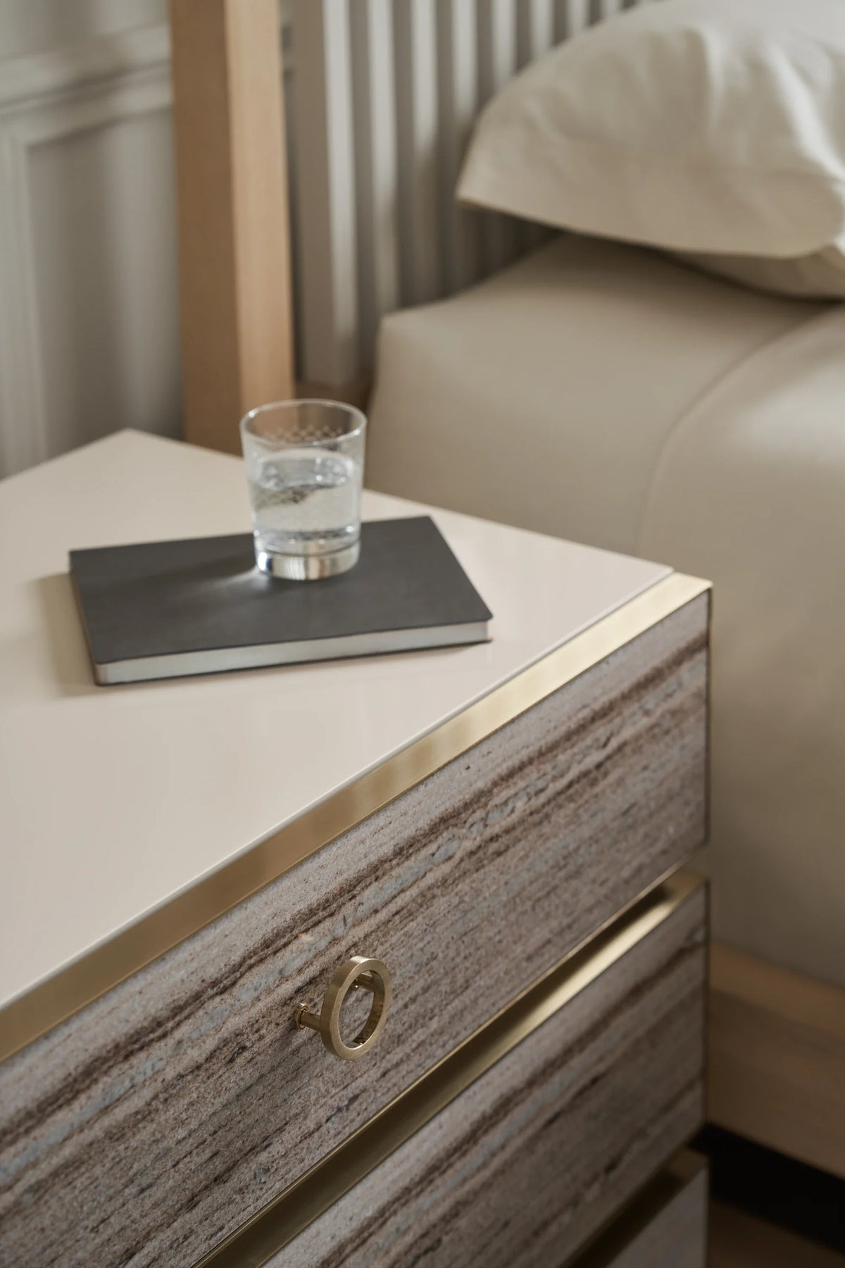Caracole Bedrock Nightstand – detail – Lusso Furniture Miami