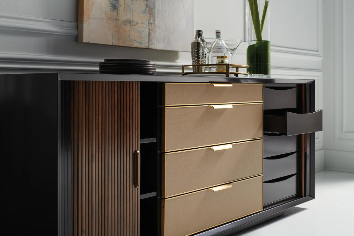 Caracole Around The Corner Sideboard – side view – Lusso Furniture Miami
