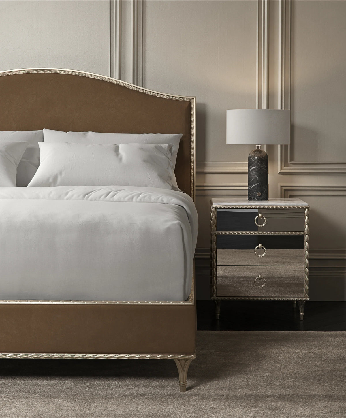 Caracole Fontainebleau Bed – detail – Lusso Furniture Miami