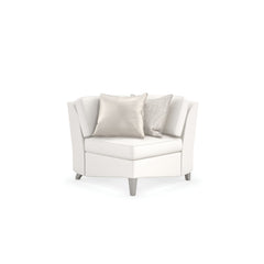 Caracole Victoria Corner Sectional – front view – Lusso Furniture Miami
