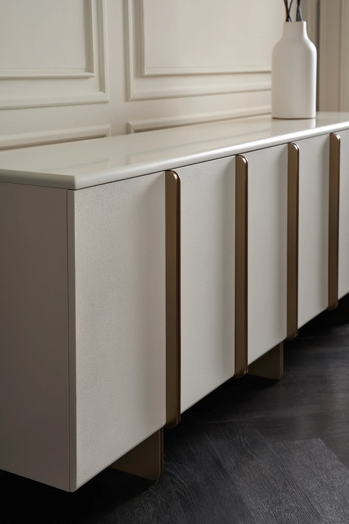 Caracole Emphasis Credenza – side view – Lusso Furniture Miami