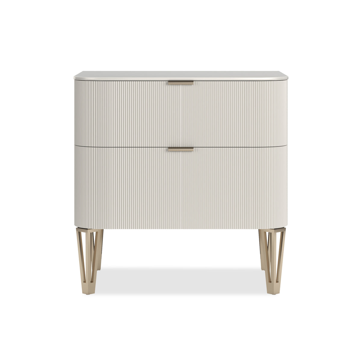 Caracole Love Closed Nightstand – front view – Lusso Furniture Miami