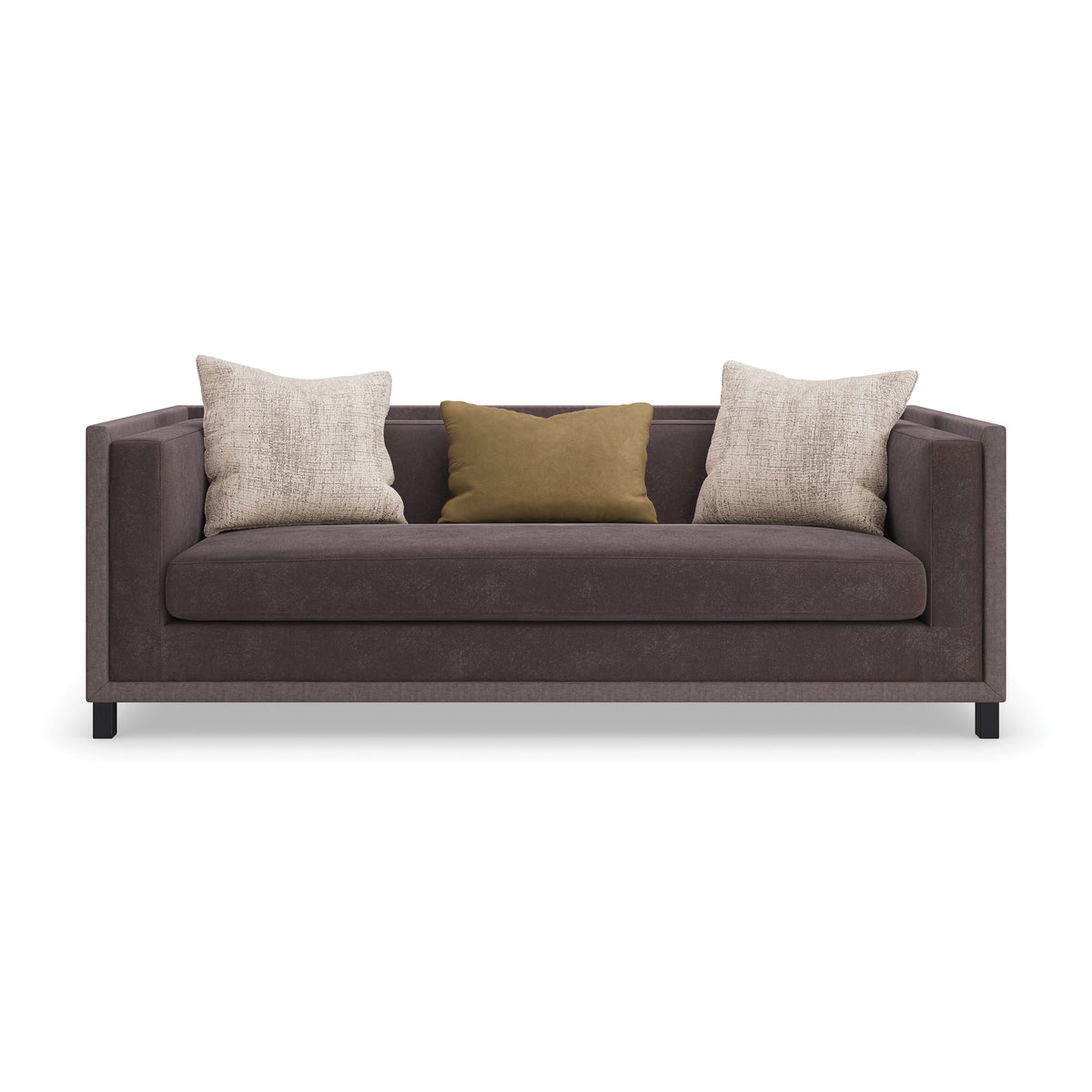 Caracole Tuxedo Sofa – front view – Lusso Furniture Miami